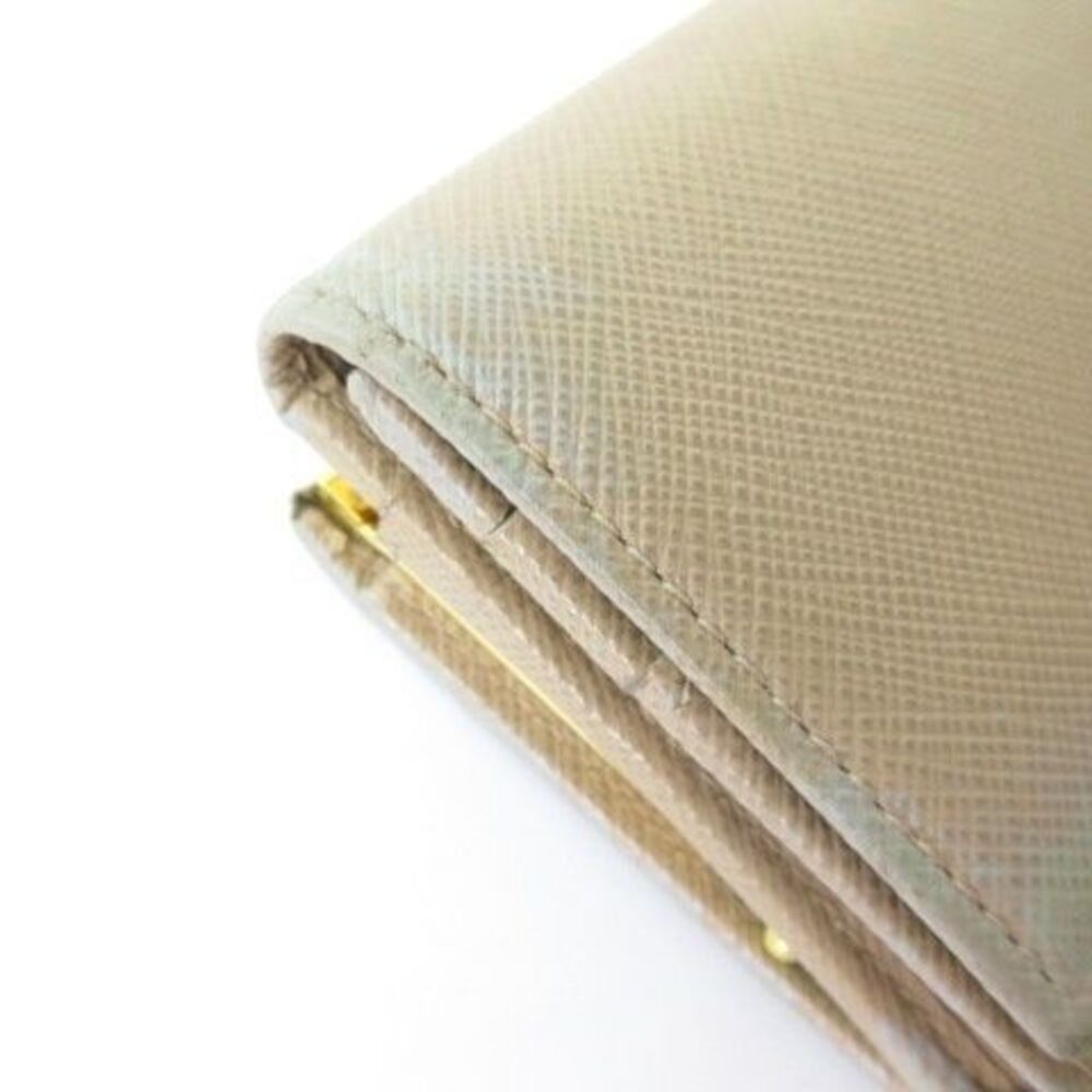 Prada Saffiano Wallet Triangular Plate Clasp Pink… - image 6